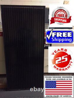 1- 200 Watt 12 Volt Battery Charger Solar Panel Off Grid RV Boat black on black