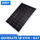 1- 200 Watt 12 Volt Solar Panel Battery Charger Off Grid Rv Boat Solar Panels