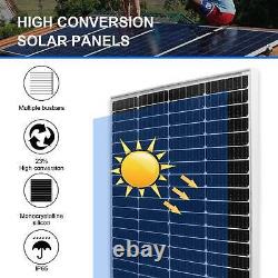 1-4PCS Solar Panel 100W 200W 400W Watt Monocrystalline PV Power 12V For Home RV
