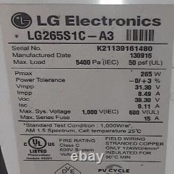 1 LG 265 Watt High Output, Solar Panel 60 Cell LG265S1C-A3 Pickup Only
