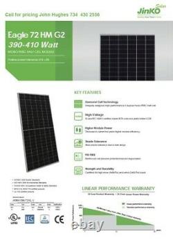 10.8 KW Jinko 400 Watt Mono-Perc Half Cell Brand New 27 Panels Total