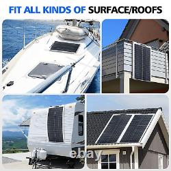 100 200 300 Watt Flexible Solar Panel Kit 12V Mono Off-Grid Camping Home Boat RV