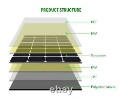 100 Watt 100W Solar Panel Foldable Portable Waterproof Solar Charge Controller