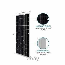 100 Watt 12 Volt Monocrystalline Solar Panel Compact Design High Efficiency Easy