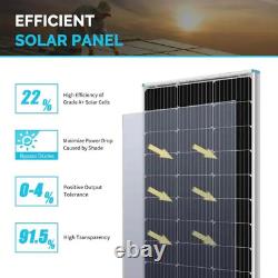 100-Watt 12-Volt Monocrystalline Solar Panel Compact Design Indoor Outdoor Use
