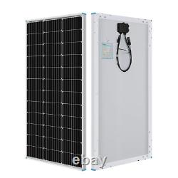 100-Watt 12-Volt Monocrystalline Solar Panel Compact Design Indoor Outdoor Use