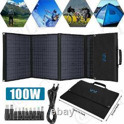 100 Watt 12 Volt Portable Foldable Solar Panel Suitcase Battery Charger for RV