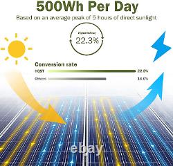100 Watt 12V Monocrystalline Solar Panel with Solar Connectors, High Efficiency
