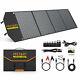 100 Watt Foldable Solar Panel Camping Rv Power Station Charger Set 18v Dc Outlet