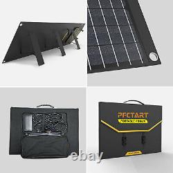 100 Watt Foldable Solar Panel Camping RV Power Station Charger Set 18V DC Outlet