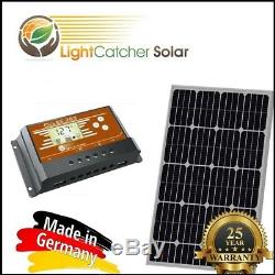 100 Watt Mono Solar Panel Kit with Charge Controller 100W 12V RV Off Grid German