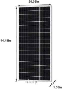 100 Watt Monocrystalline 100W 12V Solar Panel High Efficiency Mono Module RV Mar