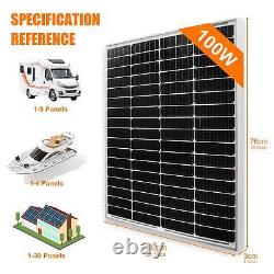 100 Watts 18 V Solar Panel Kit with High Efficiency Monocrystalline Solar Panel