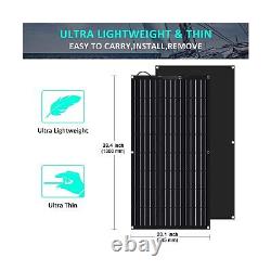 100 Watts ETFE Flexible Monocrystalline Panel Solar RV Kits with 20A PWM LCD