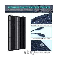 100 Watts ETFE Flexible Monocrystalline Panel Solar RV Kits with 20A PWM LCD