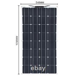 100 Watts Flexible Solar Panel Kit 12V Battery Charger Controller Caravan Boat