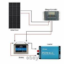 100 Watts Monocrystalline 100W 12V Solar Panel High Efficiency Mono Module 1pc