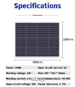1000 Watt Solar Panel Kit Complete 12v With 2 500watt Panels And 2 Controllers