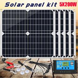 1000 Watts Solar Panel Kit Monocrystalline Charger with Controller Caravan Boat