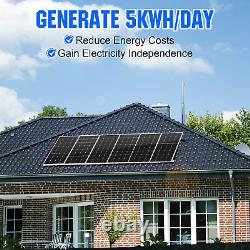 1000W 1200Watt Solar Panel Kit 24V Volt Complete System & 2560Wh Lithium Battery