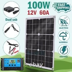 1000W Watt Mono Flexible Solar Panel 12V Battery Charger Home Boat RV Off-Grid