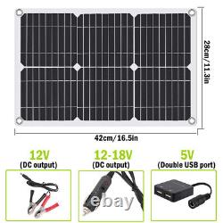 1000W Watt Monocrystalline Solar Panel Kit 12V Battery Charger Home RV Off Grid