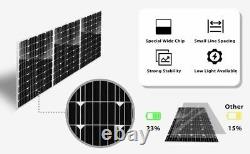 100W 100 Watt Monocrystalline Solar Panel 12V Home Battery Charger RV Marine Car