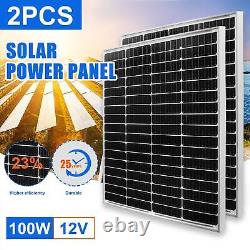 100W 12V Mono Solar Panel 200 Watts Compact Design Solar Panel Rigid for Home RV