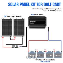 100W 130W 300W 400W Watt 12V 48V Volt Flexible Solar Panel Kit RV Camp Golf Cart