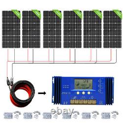 100W 200W 300W 400W 500W 600W Watt Solar Panel Kit For RV Home Battery Charge