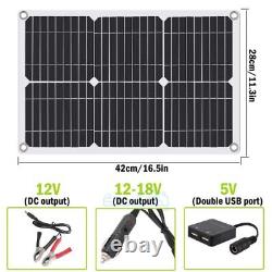100W 200W 400W 2400Watt 12V Monocrystalline Solar Panel Home RV Camping Off Grid