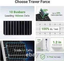 100W 200W 400W Watt Monocrystalline Solar Panel 10BB Cell PV 12V Home Boat RV