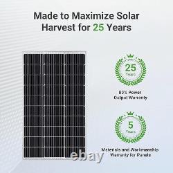 100W 200W 400W Watt Monocrystalline Solar Panel 10BB Cell PV 12V Home Boat RV