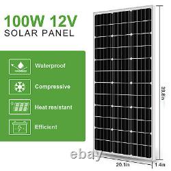 100W 200W Watt Solar Panel Complete Kit with Inverter LiFePO4 Battery for RV