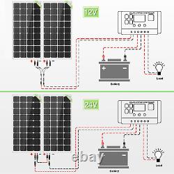 100W 200Watt 1000W 12V Mono Solar Panel Power Home RV Off Grid Battery Charger