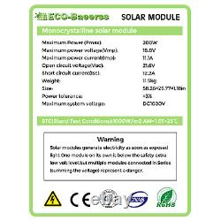 100W 200Watt 1000W 12V Mono Solar Panel Power Home RV Off Grid Battery Charger