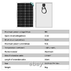 100W 200Watt 300W 12V Solar Panel Mono Power Home RV Off-Grid Battery Charger
