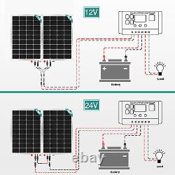 100W 200Watt 300W 12V Solar Panel Mono Power Home RV Off-Grid Battery Charger