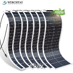 100W 300W 500With1000W Watt Flexible Solar Panel 12V Mono Home RV Camp Charging US