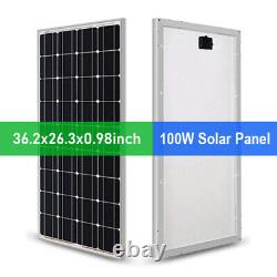100W Solar Panel 100 Watt Module 12V battery Charger Monocrystalline Home RV