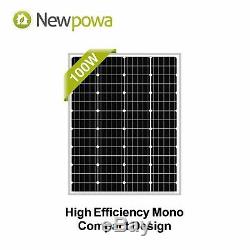 100W Solar Panel 100 Watt Module Monocrystalline 12V Newpowa Camping RV Marine