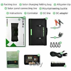 100W Watt 12V Foldable Portable Solar Panel Kit For Power Station, Battery Charge
