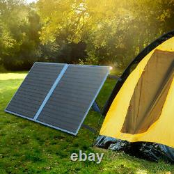 100W Watt 12V Foldable Solar Panel Kit Portable Solar Generator Power Station RV