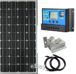100Watt 150W 200W Solar Panel Kit 12 Volt Battery Charger RV Travel Camper Van