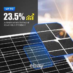 12 Volt Solar Panel 200 Watts Monocrystalline PV Power for RV Camping Off-Grid