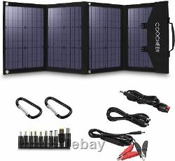 120/60-Watt Solar Panel Foldable Monocrystalline Solar Panel Charger with 3Output