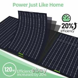 120 Watt 12V Foldable Solar Panel Kit For Power Station, Battery Charge Laptop