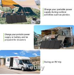 120 Watt Portable Foldable Solar Panel Charger Kit For Power Station Generator