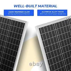 120 Watts Monocrystalline Solar Panel with Mounting Z Brackets, 12 120W 5BB