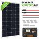 120w Watt Mono Solar Panel Starter Kit 20a Lcd Controller Battery Charger For Rv